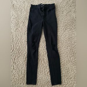 Express black ripped skinny jeans size 2
